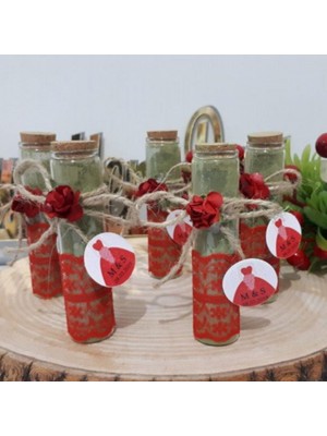 Hayaller Dükkanı 30 Adet Dantelli Tüp Şişe Kınalı Kına Gecesi Si