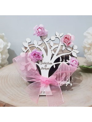 Hayaller Dükkanı 30 Adet Hayat Ağacı Ahşap Nikah Şekeri