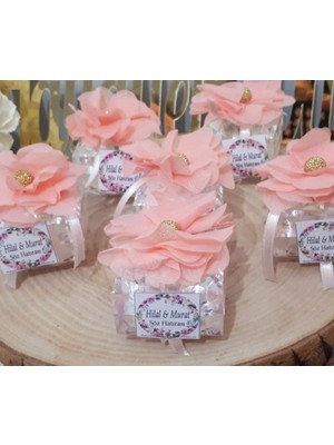 Hayaller Dükkanı 30 Adet Kristal Şeffaf Kutu Nikah Şekeri