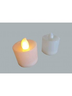 Hayaller Dükkanı Mum Led Işıklı Pilli Beyaz 3.5x4.5 Cm