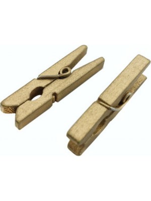 Hayaller Dükkanı Mandal Ahşap Altın Pk100