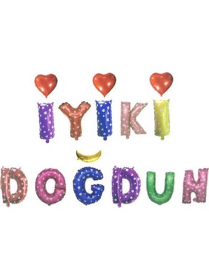 Hayaller Dükkanı Folyo Balon Iyiki Doğdun Renkli 16 Inc Pk:1