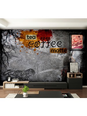 Özel Duvarlar Coffee Kafe Tarz Duvar Kağıdı