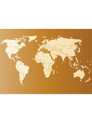Özel Duvarlar Dünya Haritası Duvar Kağıdı