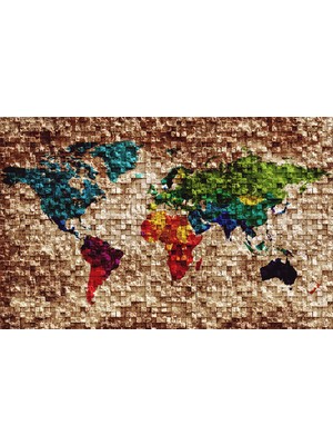 Özel Duvarlar Eski Dünya Haritası Duvar Kağıdı