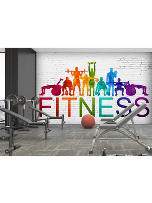 Özel Duvarlar Fitness Salonları Için Özel Tasarım Duvar Kağıdı