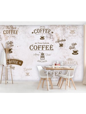 Özel Duvarlar Kafe Coffee Desenleri Özel Tasarım Duvar Kağıdı