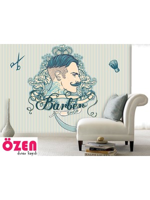 Özel Duvarlar Kuaför Berber Salonları Için Duvar Kağıdı
