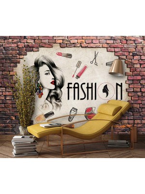 Özel Duvarlar Kuaför Berber Salonları Için Duvar Kağıdı