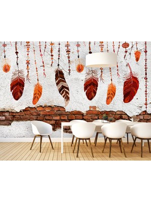 Özel Duvarlar Renkli Yapraklar Duvar Kağıdı