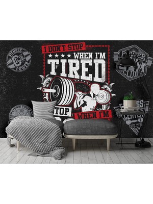 Özel Duvarlar Spor Salonu Için Özel Tasarım Duvar Kağıdı