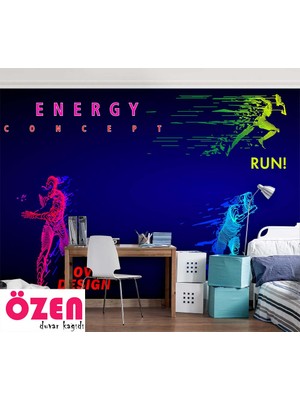 Özel Duvarlar Spor Salonu Için Özel Tasarım Duvar Kağıdı