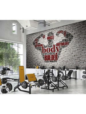 Özel Duvarlar Spor Salonu Için Özel Tasarım Duvar Kağıdı