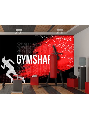 Özel Duvarlar Spor Salonu Özel Tasarım Yazılı Duvar Kağıdı