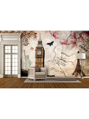 Özel Duvarlar Vintage Duvar Kağıdı