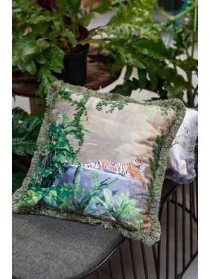 Adawall Kaplanlı Dekoratif Kırlent