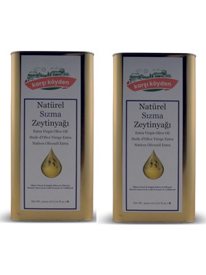 Karşı Köyden Olgun Hasat  Natürel Sızma Zeytinyağı (2 Adet x 5000ML - Teneke Kutu)