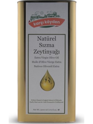 Karşı Köyden Erken Hasat  Natürel Sızma Zeytinyağı (5000ML - Teneke Kutu)