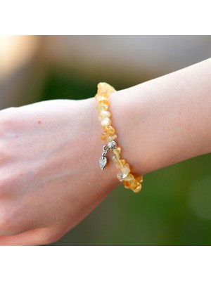 Taş Sandığı Sitrin Taşı Şekilsiz Bileklik