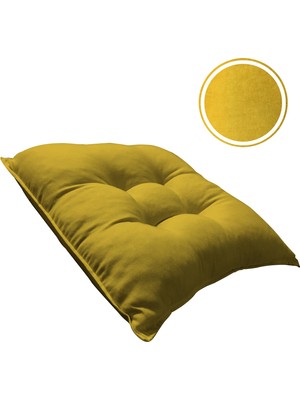 Enes Mefruşat 4 Adet Bambu Sandalyesi Kare Oturma Minderi 50X50