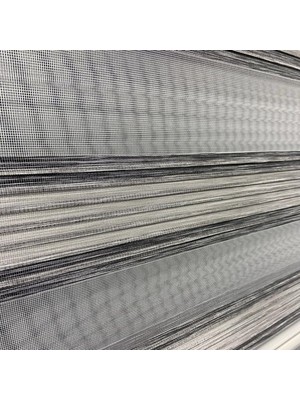 Volper Mekanik VP965 Stor Zebra Perde Siyah Gri Etek Dilimli 100 x 200 cm