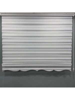 Volper Mekanik VP980 Stor Zebra Perde Gri Etek Dilimli 120 x 260 cm