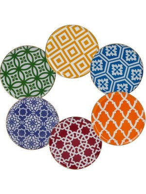 Porland Morocco Desen Pasta Tabağı 20cm 6 Parça