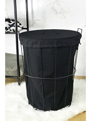 Sepetçi Baba Laundry - Metal Çamaşır Sepeti Siyah