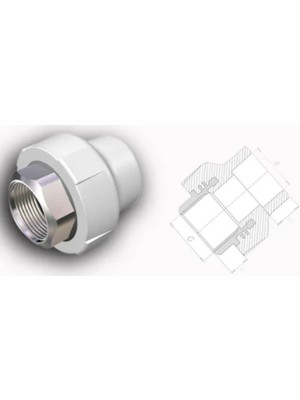 Fırat Iç Dişli Rakor Altı Köşe 2'' 63 Çap