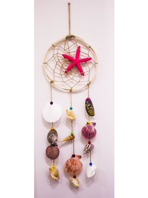 Antioch Artdesign Dream Catcher 66 cm Deniz Yıldızlı Deniz Kabuklu Rüya Kapanı Düş Kapanı Ev Dekor Hediyelik Eşya