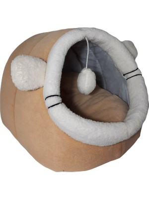 Nerotex Kahverengi Kulaklı Alaska Kedi Evi Yuvası