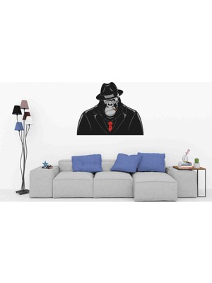 Kt Decoration Efkarlı Goril Duvar Sticker