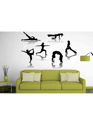 Kt Decoration Spor Öncesi Egzersizler Duvar Sticker Seti