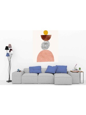 Kt Decoration Boho Tarzı Dev Renk Blokları Duvar Sticker