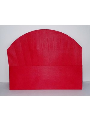 Çelikpençe Tela Aşçı Kepi 23 Cm. Kırmızı 100 'lü