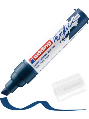 Edding 5000 Kalın Uçlu Akrilik Markör - Gece Mavisi - 5-10 Mm’Lik Kesik Uç