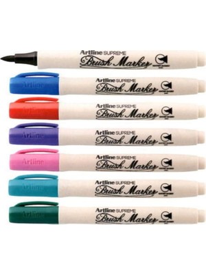 Artline Supreme Fırça Uçlu Keçeli Kalem Seti 7 Renkli Esnek Uç 7 Parça