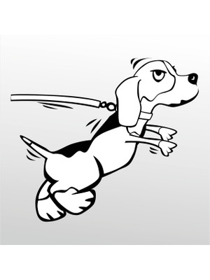 Technopa Folyo Sticker Kızgın Köpek 20 cm Uzunluk