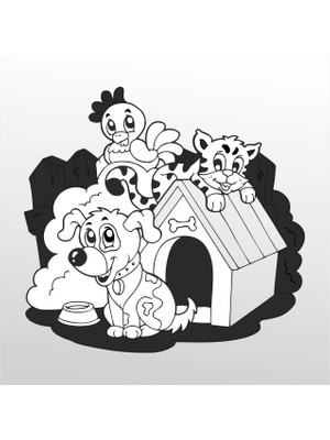 Technopa Folyo Sticker Tatlı Hayvanlar 40 cm Uzunluk