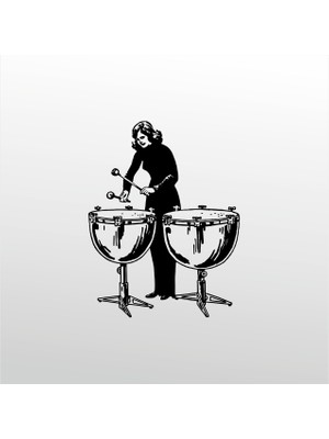 Technopa Folyo Sticker Tumba Çalan Kadın 30 cm Uzunluk