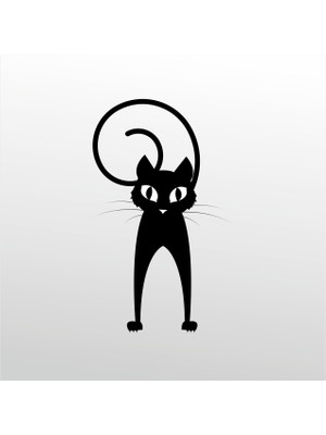 Technopa Folyo Sticker Şaşkın Kedi 130 cm Uzunluk