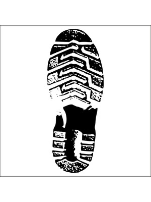 Technopa Ayakkabı İzi  Folyo Sticker 4 20 cm Uzunluk