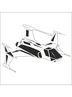 Technopa Uçak Folyo Sticker 23 20 cm Uzunluk