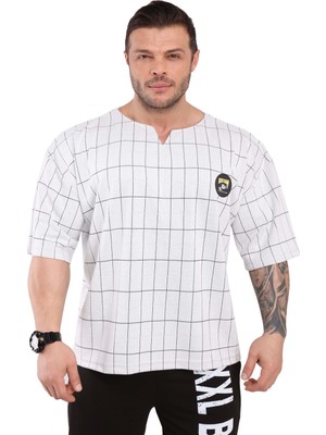 Big Sam Oversize Ekru Antrenman Tişörtü Big Sam 3130