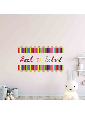 Kt Decoration Okula Dönüş Renkli Duvar Sticker Seti