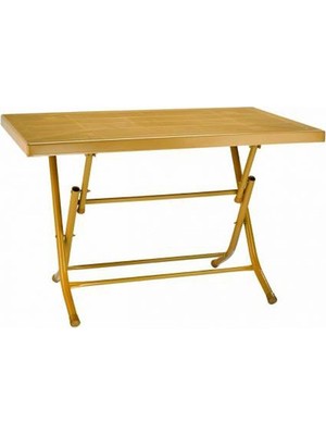 Cakha Evimdeyokyok Katlanır Plastik Masa Teak 70X120 cm Metal Ayak