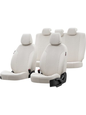 Otom Hyundai Tucson 2015-Sonrası Özel Üretim Koltuk Kılıfı Amsterdam Design Tay Tüyü Fildişi