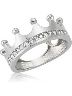 Gumush Gümüş Kraliçe Tacı Bayan Yüzük