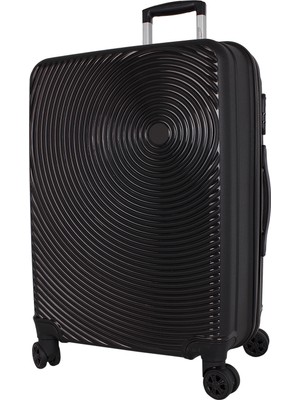 Bagacar Samso Sert Silikon Kırılmaz Orta Boy Valiz Siyah