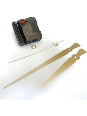 Emay Center Büyük Metal Akrep, Yelkovan Saat Motoru ve Mekanizması Seti Gold Renk